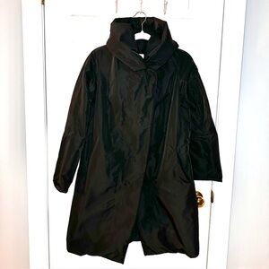 KUHO - Women’s Black Jacket, Coat, Hood, Pockets, Long Sleeves, Size M